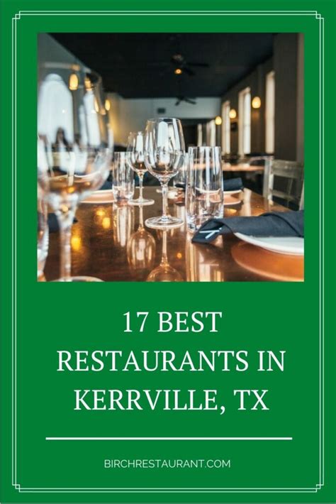 best restaurants in kerrville tx.